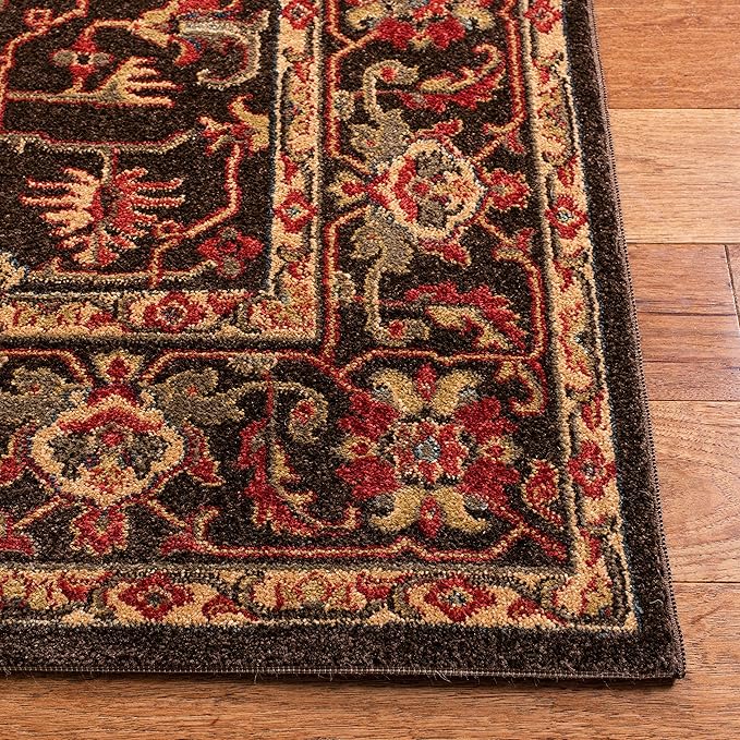 SAFAVIEH Mahal Collection Runner Rug - 2'2" x 6', Brown & Beige, Traditional Oriental Design, Non-Shedding & Easy Care, Ideal for High Traffic Areas in Living Room, Bedroom (MAH693T)