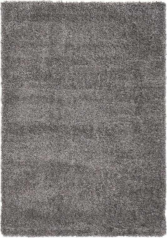 SAFAVIEH Fontana Shag Collection Accent Rug - 2'3" x 4', Silver, Solid Design, Non-Shedding & Easy Care, 2-inch Thick Ideal for High Traffic Areas in Entryway, Living Room, Bedroom (FNT800G)