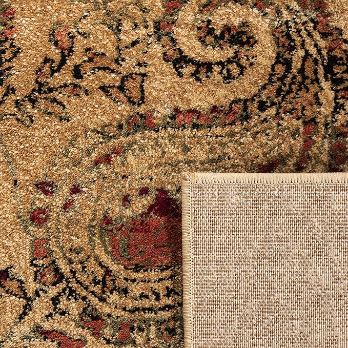 SAFAVIEH Lyndhurst Collection Runner Rug - 2'3" x 18', Beige & Multi, Traditional Paisley Design, Non-Shedding & Easy Care, Ideal for High Traffic Areas in Living Room, Bedroom (LNH224A)