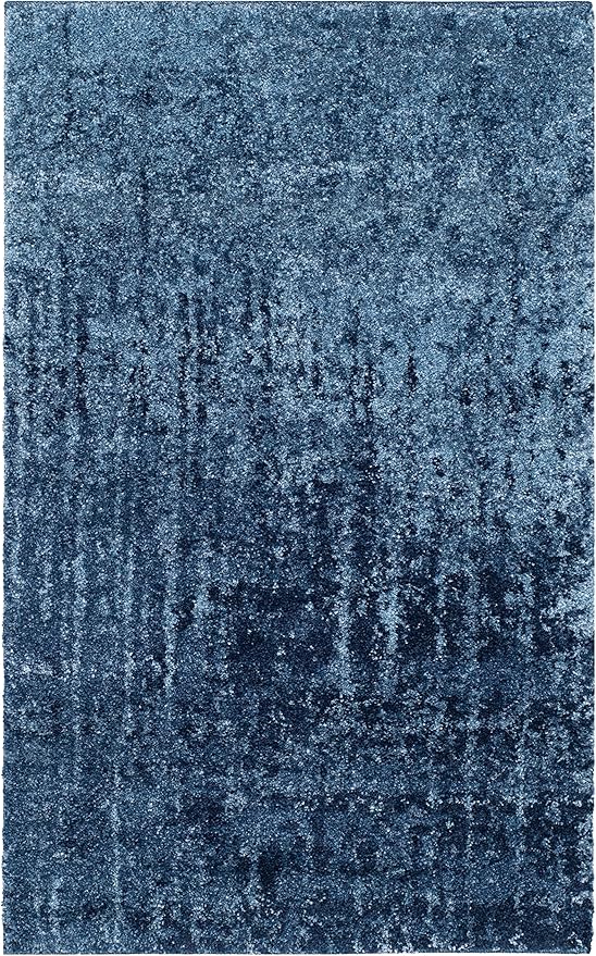 SAFAVIEH Retro Collection Accent Rug - 2'6" x 4', Light Blue & Blue, Modern Abstract Design, Non-Shedding & Easy Care, Ideal for High Traffic Areas in Entryway, Living Room, Bedroom (RET2770-6065)