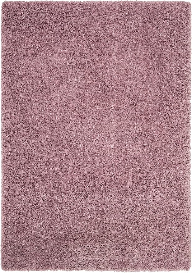 SAFAVIEH Fontana Shag 800 Collection Area Rug - 6'7" x 9', Pink, Shag & Flokati Design, Ideal for High Traffic Areas in Living Room, Bedroom & Dining Room (FNT800U-6)