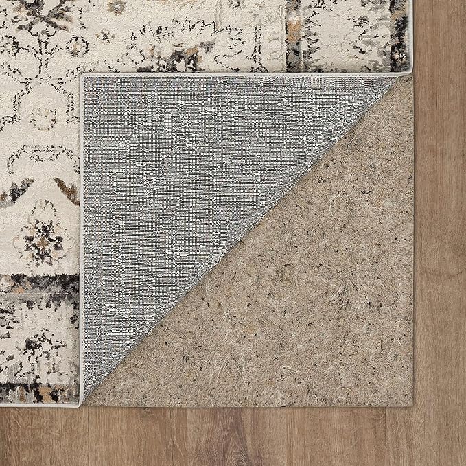 Mohawk Home Shea Traditional Floral Ornamental Light Gray 7' 10" x 10' Area Rug Perfect for Living Room, Dining Room, Office