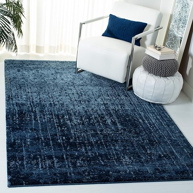 SAFAVIEH Retro Collection Accent Rug - 3' x 5', Light Blue & Blue, Modern Abstract Design, Non-Shedding & Easy Care, Ideal for High Traffic Areas in Entryway, Living Room, Bedroom (RET2770-6065)