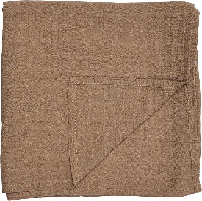 Baby Swaddle – Organic Cotton Muslin Baby Swaddles for Newborns 47” x 47” (Natural)