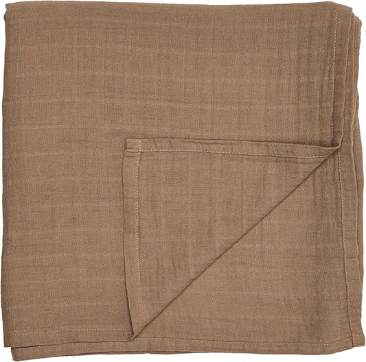 Baby Swaddle – Organic Cotton Muslin Baby Swaddles for Newborns 47” x 47” (Natural)