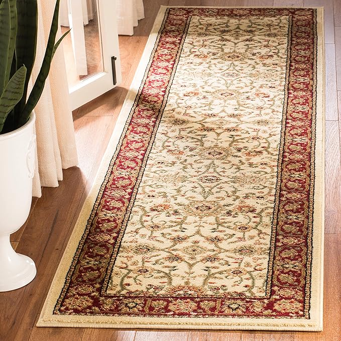 SAFAVIEH Lyndhurst Collection Runner Rug - 2'3" x 6', Ivory & Red, Traditional Oriental Design, Non-Shedding & Easy Care, Ideal for High Traffic Areas in Living Room, Bedroom (LNH212K)