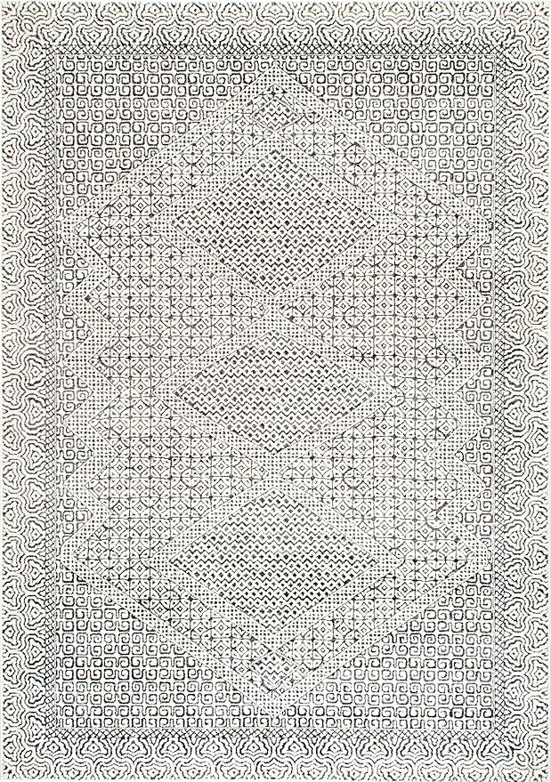 nuLOOM Exie Transitional Moroccan Runner Rug, 2' 8" x 8', Light Grey