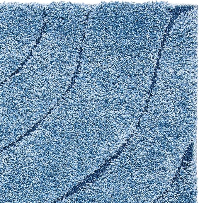 SAFAVIEH Florida Shag Collection Area Rug - 8'6" x 12', Light Blue & Blue, Non-Shedding & Easy Care, 1.2-inch Thick Ideal for High Traffic Areas in Living Room, Bedroom (SG472-6065)