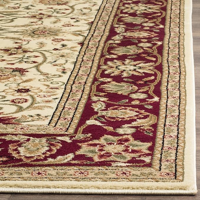 SAFAVIEH Lyndhurst Collection Runner Rug - 2'3" x 14', Ivory & Red, Traditional Oriental Design, Non-Shedding & Easy Care, Ideal for High Traffic Areas in Living Room, Bedroom (LNH212K)
