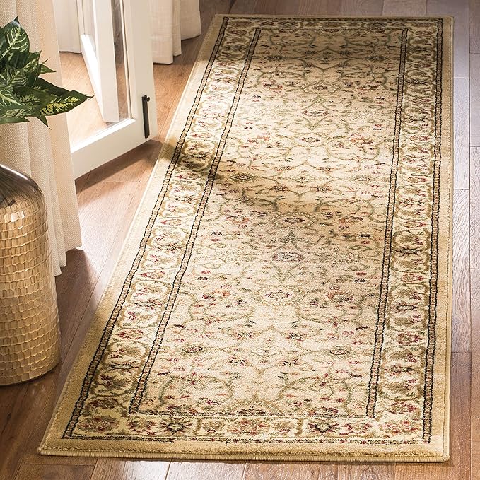 SAFAVIEH Lyndhurst Collection Runner Rug - 2'3" x 10', Beige & Ivory, Traditional Oriental Design, Non-Shedding & Easy Care, Ideal for High Traffic Areas in Living Room, Bedroom (LNH212D)
