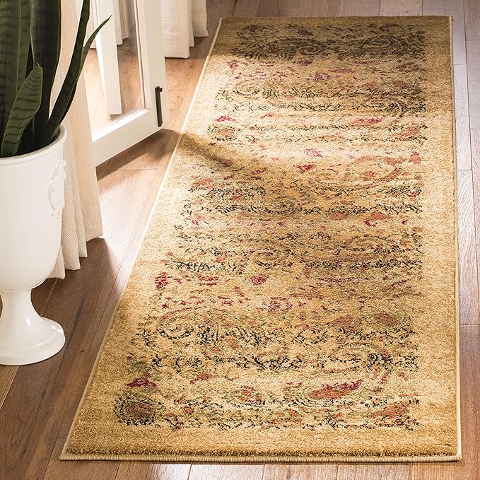 SAFAVIEH Lyndhurst Collection Runner Rug - 2'3" x 14', Beige & Multi, Traditional Paisley Design, Non-Shedding & Easy Care, Ideal for High Traffic Areas in Living Room, Bedroom (LNH224A)