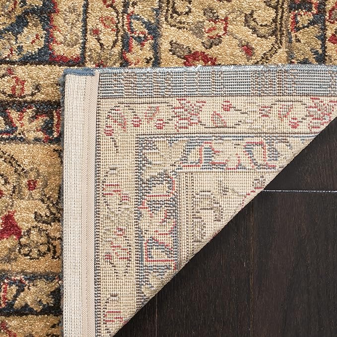SAFAVIEH Mahal Collection Runner Rug - 2'2" x 8', Navy & Natural, Traditional Oriental Design, Non-Shedding & Easy Care, Ideal for High Traffic Areas in Living Room, Bedroom (MAH697E)