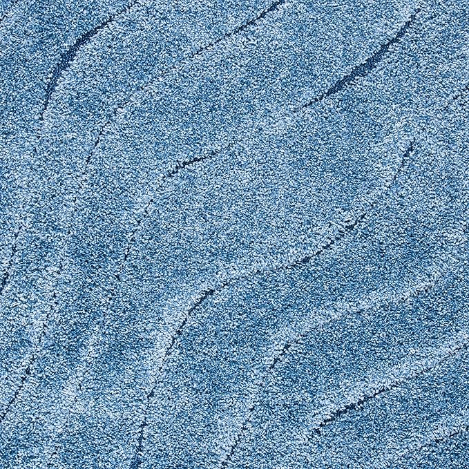 SAFAVIEH Florida Shag Collection Accent Rug - 2'3" x 4', Light Blue & Blue, Non-Shedding & Easy Care, 1.2-inch Thick Ideal for High Traffic Areas in Entryway, Living Room, Bedroom (SG472-6065)