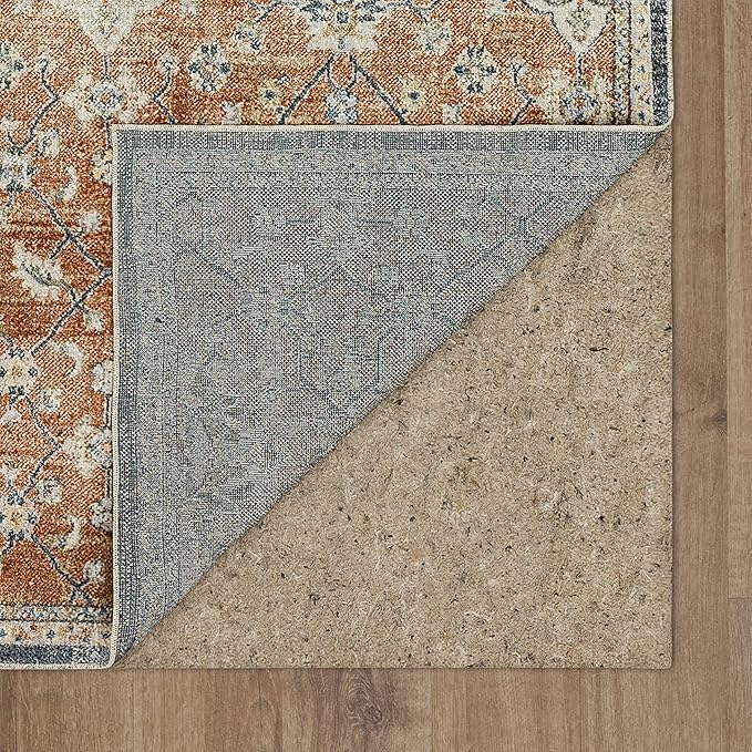Mohawk Home Garrett Floral Ornamental Pumpkin Orange 2' x 10' Area Rug Perfect for Living Room, Dining Room, Office