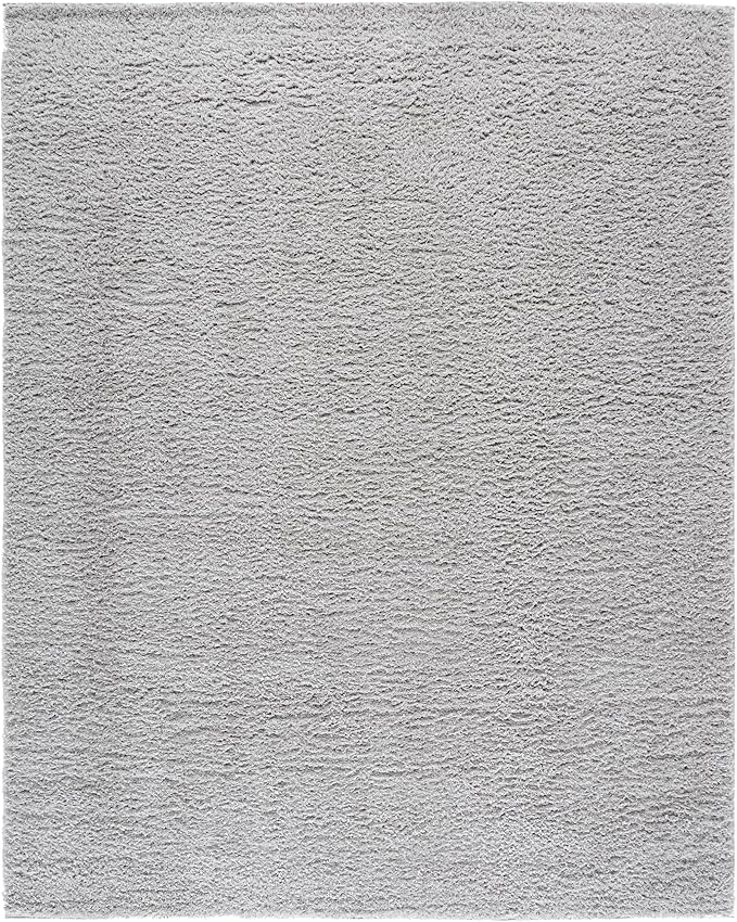 SAFAVIEH Area Rug 8x10 - Lindsay Shag Collection - Large - Grey, Non-Shedding & Easy Cleaning, Ultra Plush Thick Pile, Ideal for Living Room, Bedroom, Dining Space (LNS560F)