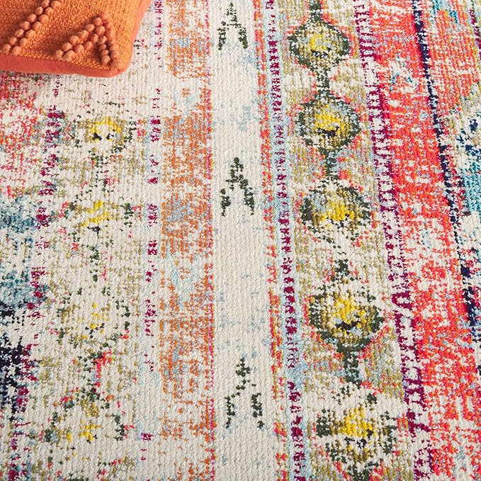 SAFAVIEH Area Rug 6x8 - Monaco Collection - Multi, Non-Shedding & Easy Cleaning, Ideal for Living Room, Bedroom, Office, Dining Space (MNC222F)