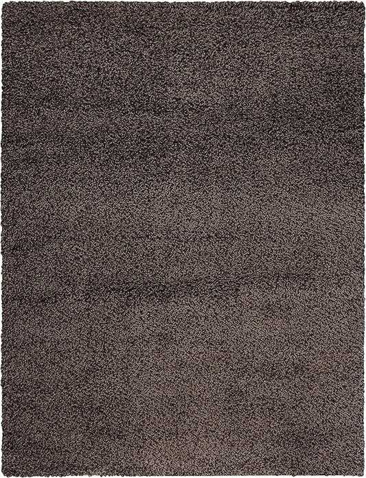 SAFAVIEH Santa Monica Shag Collection 9' x 12' Mushroom SGN725 Solid Non-Shedding Living Room Bedroom Dining Room Entryway Plush 2-inch Thick Area Rug