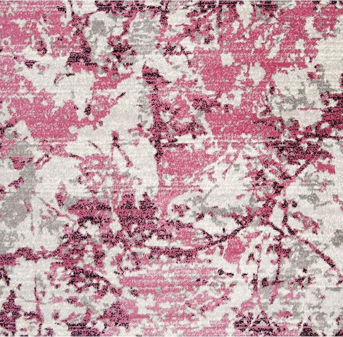 SAFAVIEH Skyler Collection 4' x 6' Pink / Ivory SKY186N Modern Abstract Non-Shedding Living Room Bedroom Accent Rug