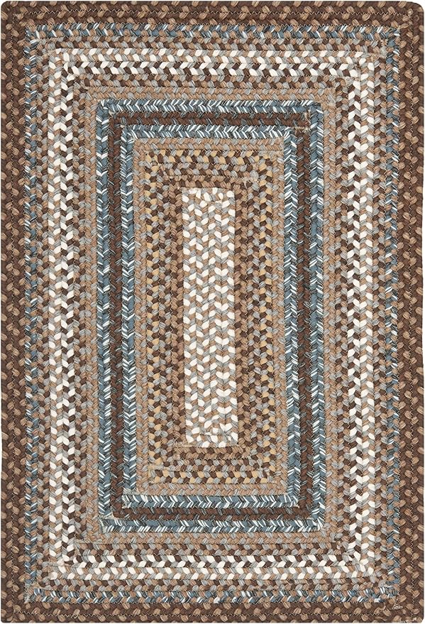 SAFAVIEH Washable Rug Outdoor Braided Collection - 2' x 3', Brown & Multi, Handmade & Reversible, Non-Shedding & Easy to Clean, Ideal for Entryway, Patio, Kitchen, Mudroom, Front Door (BRD313A)