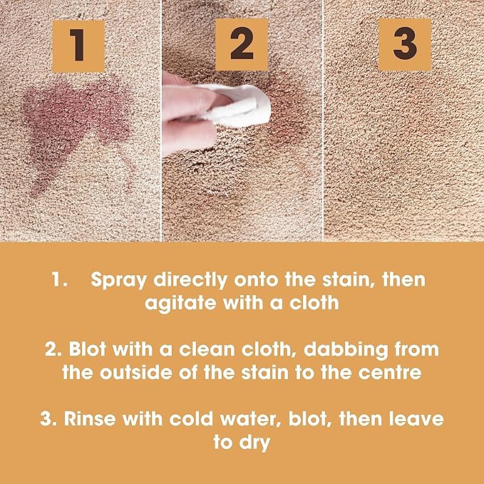 Furniture Clinic 17oz Red Wine Stain Remover Solution | Stain Removal Treatment for Clothing, Carpet, Upholstery | Effective for New and Old Stains | (500ml/ 17oz)