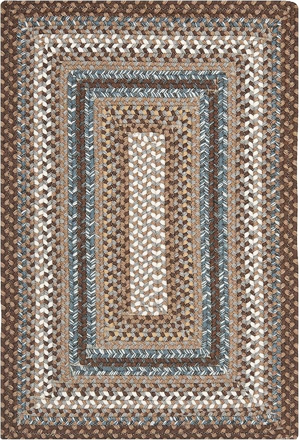 SAFAVIEH Washable Rug Outdoor Braided Collection - 2'6" x 4', Brown & Multi, Handmade & Reversible, Non-Shedding & Easy to Clean, Entryway, Front Door, Kitchen, Mudroom (BRD313A)