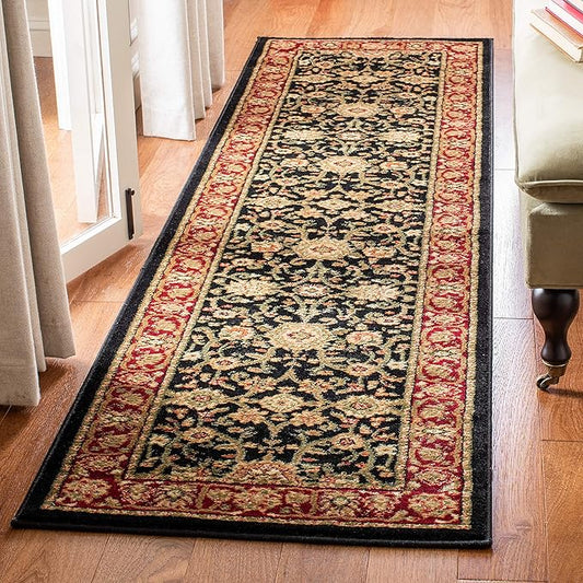 SAFAVIEH Lyndhurst Collection Runner Rug - 2'3" x 10', Black & Red, Traditional Oriental Design, Non-Shedding & Easy Care, Ideal for High Traffic Areas in Living Room, Bedroom (LNH212G)