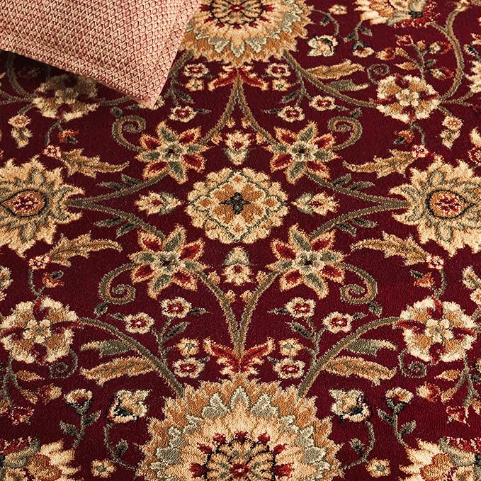 SAFAVIEH Lyndhurst Collection Runner Rug - 2'3" x 14', Red & Ivory, Traditional Oriental Design, Non-Shedding & Easy Care, Ideal for High Traffic Areas in Living Room, Bedroom (LNH212F)