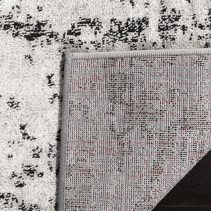 SAFAVIEH Skyler Collection 2' x 8' Charcoal / Ivory SKY186L Modern Abstract Non-Shedding Living Room Entryway Foyer Hallway Bedroom Runner Rug
