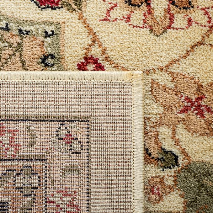 SAFAVIEH Lyndhurst Collection Area Rug - 9' x 12', Beige & Black, Traditional Oriental Design, Non-Shedding & Easy Care, Ideal for High Traffic Areas in Living Room, Bedroom (LNH330C)