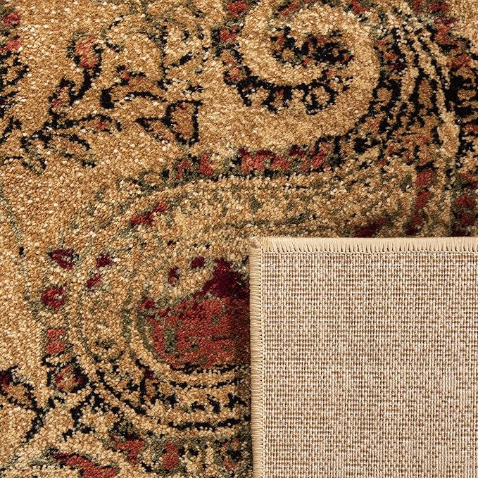 SAFAVIEH Lyndhurst Collection Area Rug - 5'3" x 7'6", Beige & Multi, Traditional Paisley Design, Non-Shedding & Easy Care, Ideal for High Traffic Areas in Living Room, Bedroom (LNH224A)