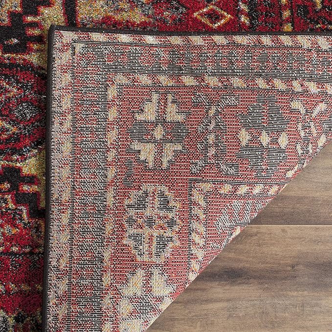 SAFAVIEH Vintage Hamadan Collection X-Large Area Rug - 12' x 18', Red & Multi, Oriental Persian Design, Non-Shedding & Easy Care, Ideal for High Traffic Areas in Living Room, Bedroom (VTH213A)