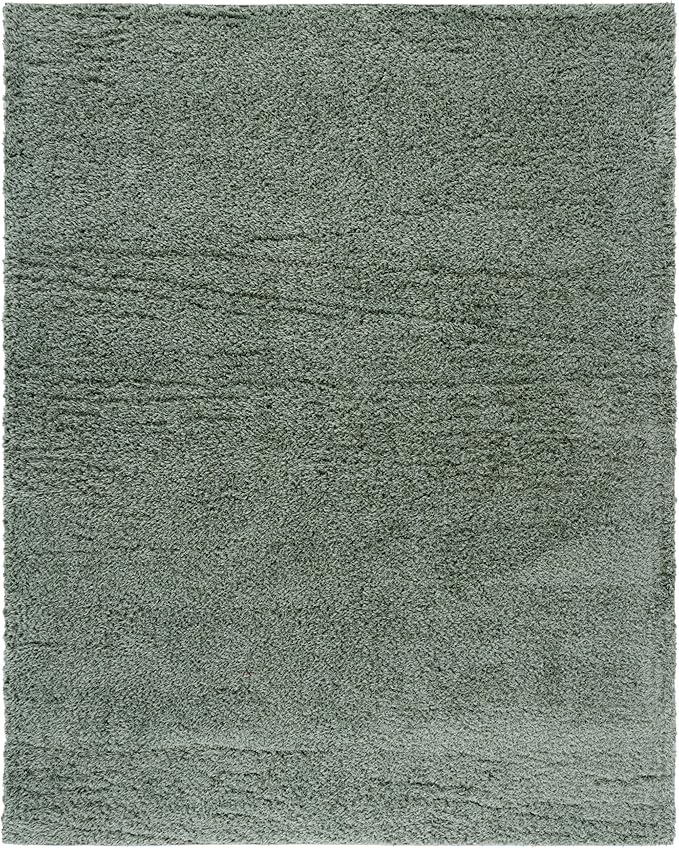 SAFAVIEH Area Rug 8x10 - Lindsay Shag Collection - Large - Green, Non-Shedding & Easy Cleaning, Ultra Plush Thick Pile, Ideal for Living Room, Bedroom, Dining Space (LNS560Y)
