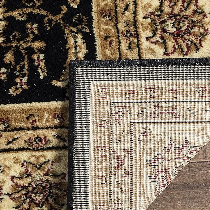 SAFAVIEH Area Rug 8x10 - Lyndhurst Collection - Large - Black & Ivory, Non-Shedding & Easy Cleaning, Ideal for Living Room, Bedroom, Dining Space (LNH219A)