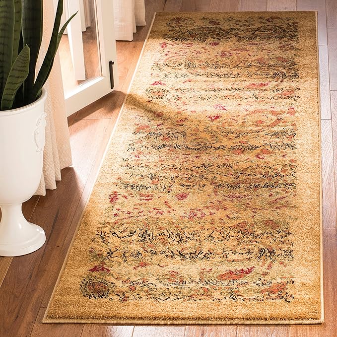 SAFAVIEH Lyndhurst Collection Area Rug - 9' x 12', Beige & Multi, Traditional Paisley Design, Non-Shedding & Easy Care, Ideal for High Traffic Areas in Living Room, Bedroom (LNH224A)