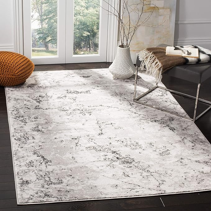 SAFAVIEH Skyler Collection 3' x 5' Pink / Ivory SKY186N Modern Abstract Non-Shedding Living Room Bedroom Accent Rug