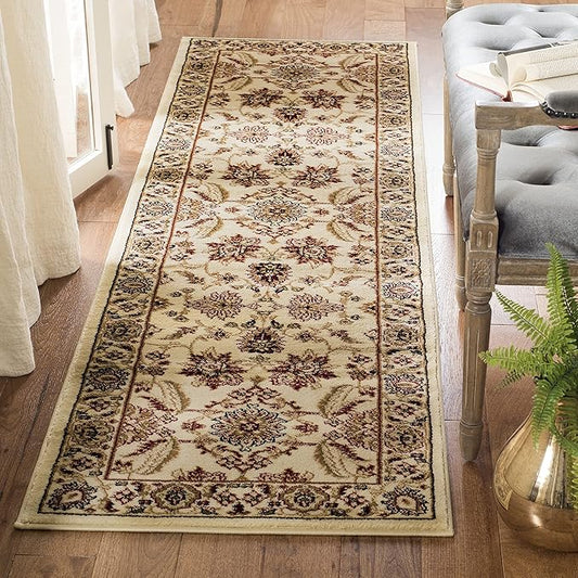 SAFAVIEH Lyndhurst Collection Runner Rug - 2'3" x 20', Ivory & Ivory, Traditional Oriental Design, Non-Shedding & Easy Care, Ideal for High Traffic Areas in Living Room, Bedroom (LNH216A)