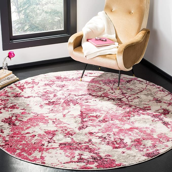 SAFAVIEH Skyler Collection 3' x 5' Blue/Ivory SKY186M Modern Abstract Non-Shedding Living Room Bedroom Accent Rug