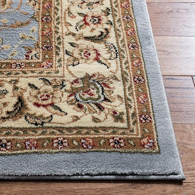 SAFAVIEH Lyndhurst Collection Runner Rug - 2'3" x 14', Light Blue & Ivory, Traditional Oriental Design, Non-Shedding & Easy Care, Ideal for High Traffic Areas in Living Room, Bedroom (LNH312B)