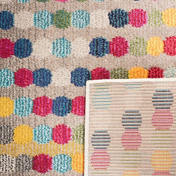 SAFAVIEH Monaco Collection Runner Rug - 2'2" x 10', Multi & Beige, Boho Diamond Design, Non-Shedding & Easy Care, Ideal for High Traffic Areas in Living Room, Bedroom (MNC204F)