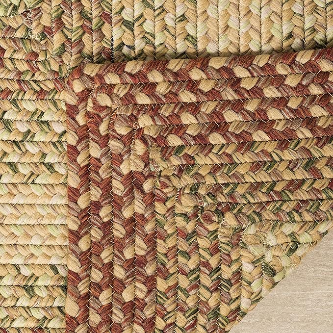 SAFAVIEH Washable Rug Outdoor Braided Collection - 2'3" x 20' Runner, Rust & Multi, Handmade & Reversible, Non-Shedding & Easy to Clean, Ideal for Patio, Backyard, Mudroom (BRD303A)