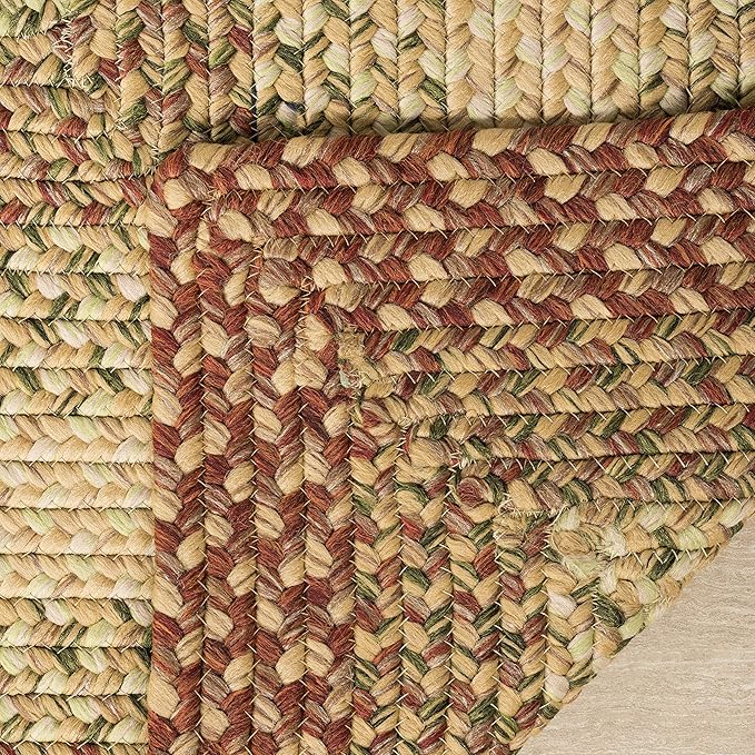 SAFAVIEH Washable Rug Outdoor Braided Collection - 2'3" x 16' Runner, Rust & Multi, Handmade & Reversible, Non-Shedding & Easy to Clean, Ideal for Patio, Backyard, Mudroom (BRD303A)
