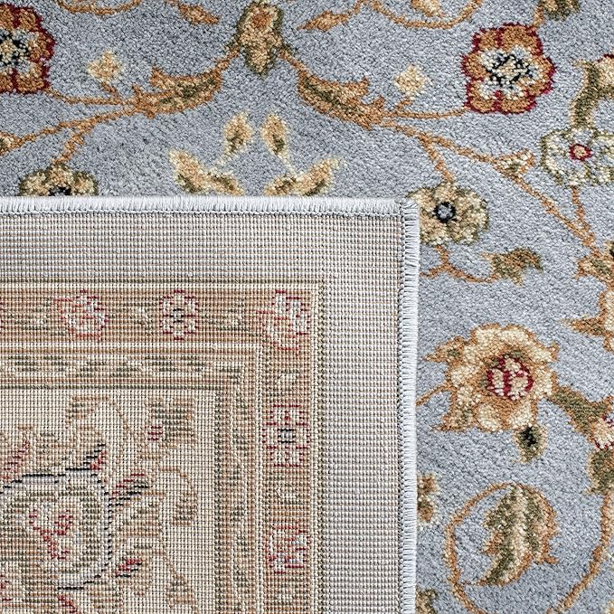SAFAVIEH Lyndhurst Collection Accent Rug - 4' x 6', Light Blue & Ivory, Traditional Oriental Design, Non-Shedding & Easy Care, Ideal for High Traffic Areas in Entryway, Living Room, Bedroom (LNH312B)