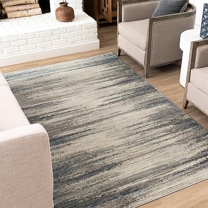 Mohawk Home Nexus Modern Contemporary Abstract Light Gray 5' 3" x 8' Area Rug Perfect for Living Room, Dining Room, Office
