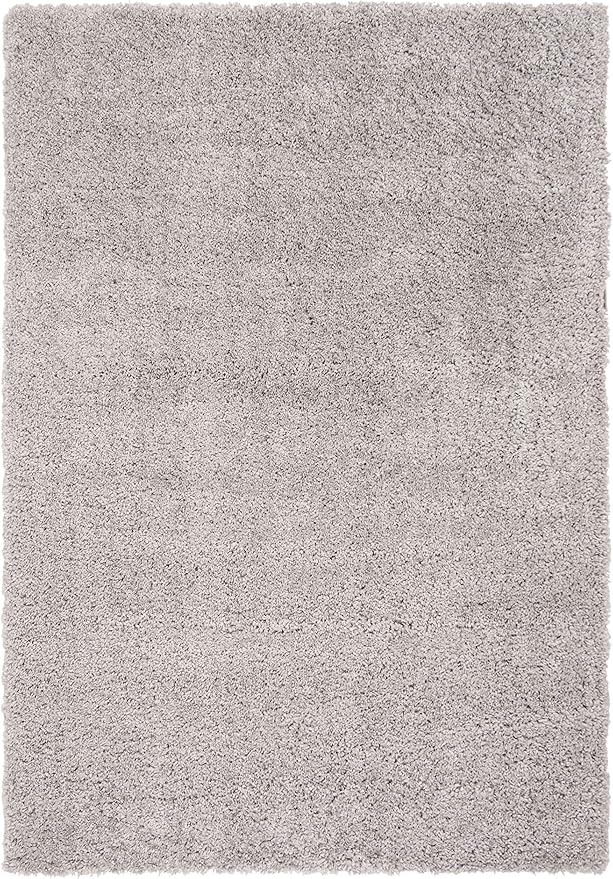 SAFAVIEH Fontana Shag Collection Area Rug - 5'3" x 7'6", Grey, Solid Design, Non-Shedding & Easy Care, 2-inch Thick Ideal for High Traffic Areas in Living Room, Bedroom (FNT800F)