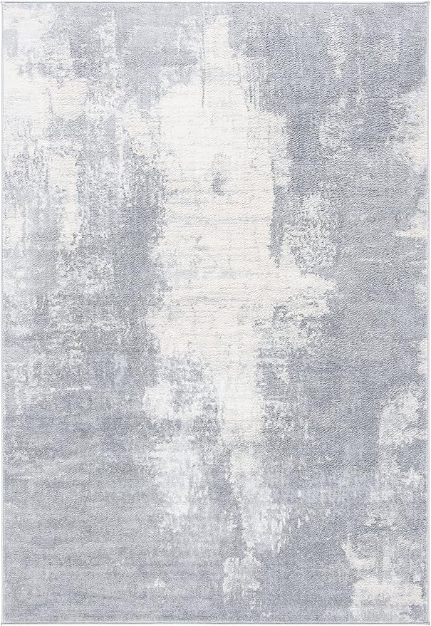SAFAVIEH Jasper Collection Area Rug - 10' x 13', Light Grey & Ivory, Modern Abstract Design, Non-Shedding & Easy Care, Ideal for High Traffic Areas in Living Room, Bedroom (JSP101F)