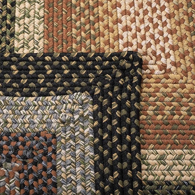 SAFAVIEH Washable Rug Outdoor Braided Collection - 2'6" x 5', Multi, Handmade & Reversible, Non-Shedding & Easy to Clean, Ideal for Patio, Backyard, Mudroom (BRD308A)