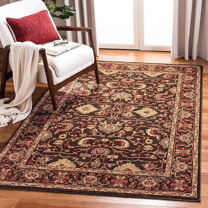SAFAVIEH Mahal Collection Accent Rug - 3' x 5', Brown & Beige, Traditional Oriental Design, Non-Shedding & Easy Care, Ideal for High Traffic Areas in Entryway, Living Room, Bedroom (MAH693T)