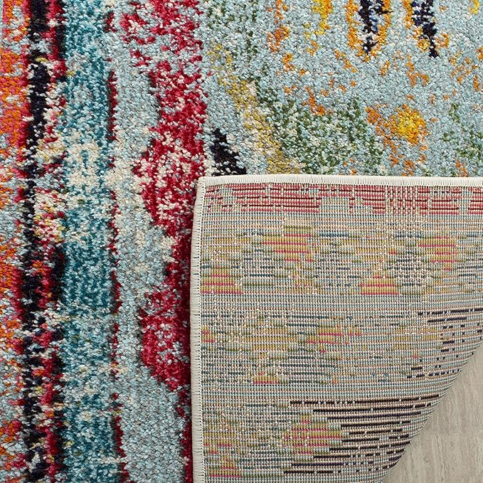 SAFAVIEH Area Rug 6x8 - Monaco Collection - Multi, Non-Shedding & Easy Cleaning, Ideal for Living Room, Bedroom, Office, Dining Space (MNC222F)