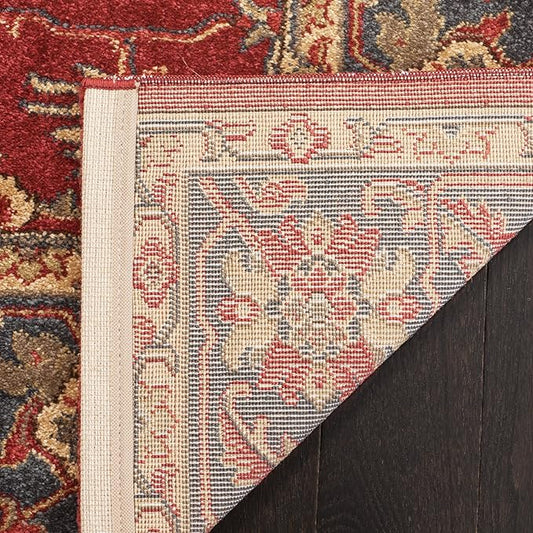SAFAVIEH Mahal Collection Accent Rug - 2'2" x 4', Red & Navy, Traditional Oriental Design, Non-Shedding & Easy Care, Ideal for High Traffic Areas in Entryway, Living Room, Bedroom (MAH693F)