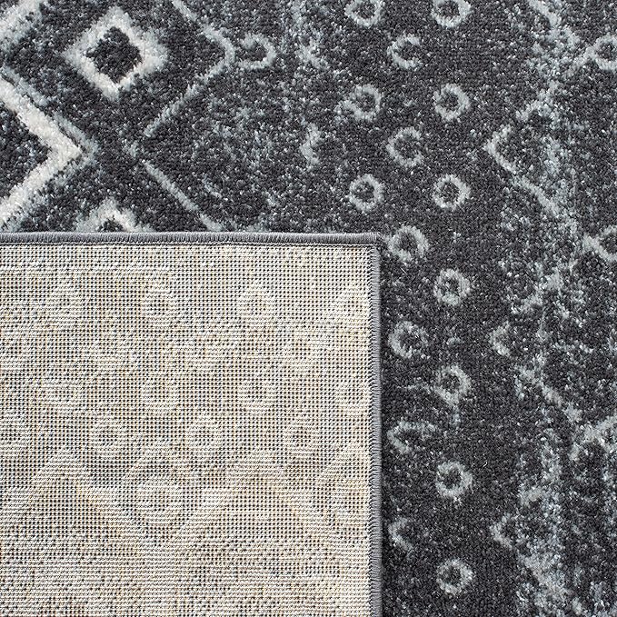 SAFAVIEH Area Rug 10x14 - Amsterdam Collection - Large - Dark Grey & Light Grey, Non-Shedding & Easy to Clean, Ideal for Living Room, Bedroom, Dining Space (AMS108J)